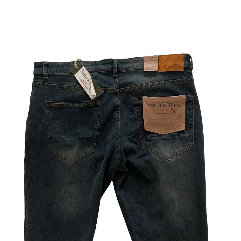 Smith Mills Denim Tailored For A Perfect Fit Blue Jeans Medium Wash Size 38x30